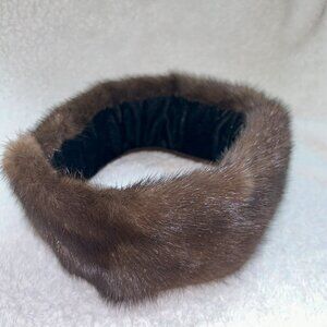 Brown Mink Fur Headband